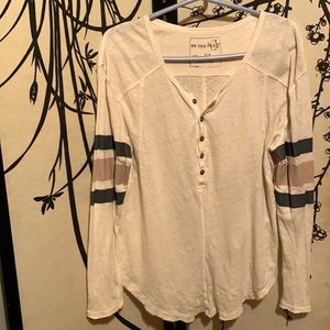 Free People We The Free Jersey Striped Tee Top